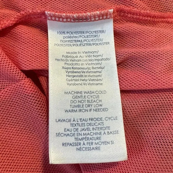 Chaps Denim XL Red & Blue Paisley Lined Lace Up V-Neck Top‎ - Picture 6 of 7